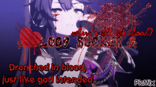 Girl With Blood Coming Out of Mouth Drowned In Blood Just Like God Intended