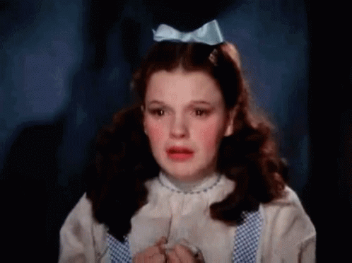 Girl With Blue Bow Crying
