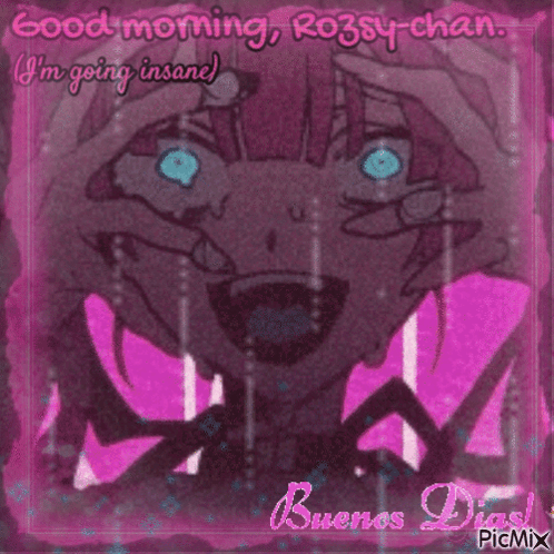 Girl with Blue Eyes Saying Good Morning Rossy-chan