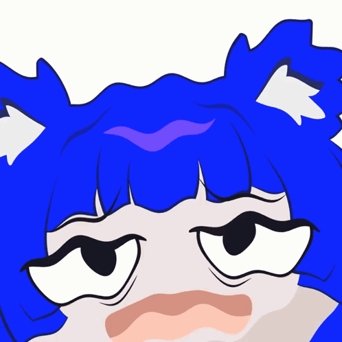Girl With Blue Hair and Ears