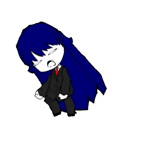Girl with Blue Hair and Eyes