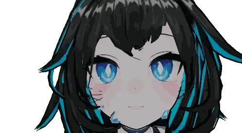 Girl with Blue Hair and Eyes