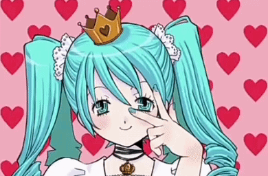 Girl With Blue Hair Holding Cake With Candles