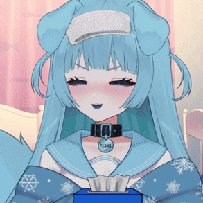 Girl with Blue Hair Holding Celine Tissues