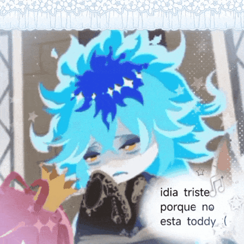 Girl With Blue Hair Idia Triste