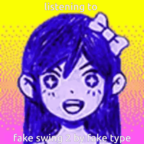 Girl with Blue Hair Listening to Fake Swing 2