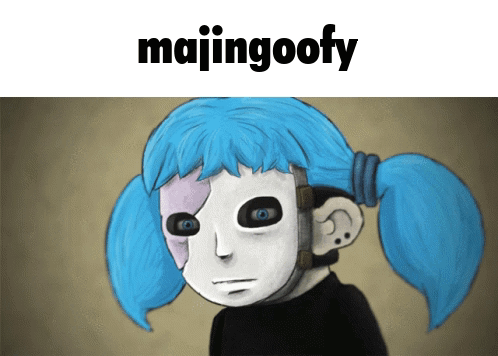 Girl with Blue Hair Majingoofy
