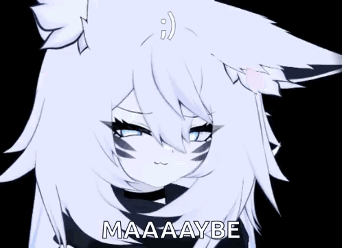Girl With Blue Hair Making Face With Hands GIF