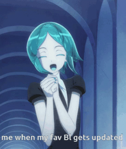 Girl With Blue Hair Saying Me When My Fav Bl Gets Updated