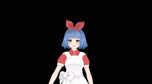 Girl with Blue Hair Saying One More Thing