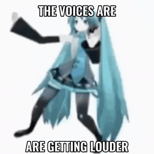 Girl With Blue Hair Saying The Voices Are Getting Louder