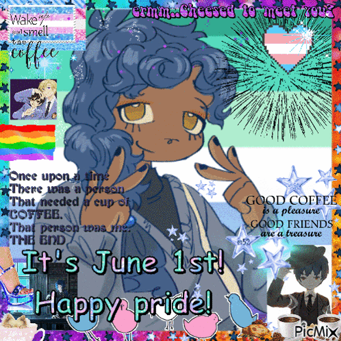 Girl With Blue Hair Says It's June 1st