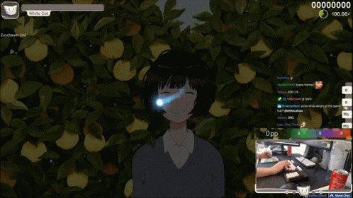Girl With Blue Light Coming Out of Eye