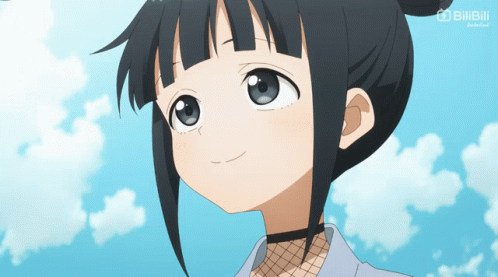 Girl with Blue Sky and Bibili Text
