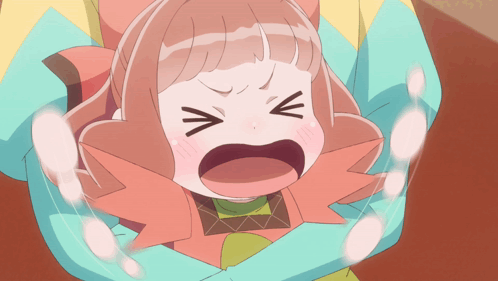 Girl With Bow Crying Mouth Open