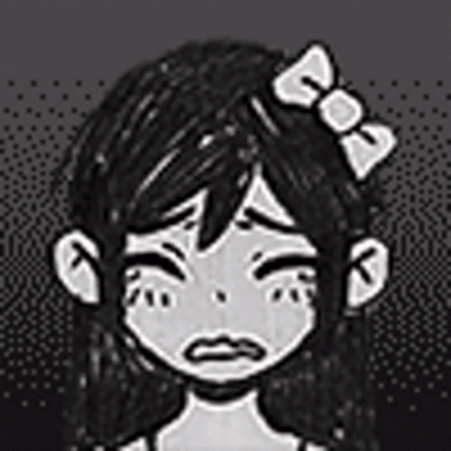 Girl With Bow Crying GIF