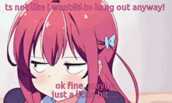 Girl With Bow Saying It's Not Like I Wanted To Hang Out Anyway