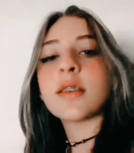 Girl With Braces and Choker