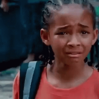 Girl With Braids Crying With Backpack GIF
