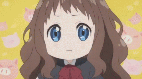 Girl With Brown Hair And Blue Eyes GIF