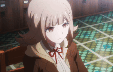 Girl With Brown Hair And Red Bow GIF
