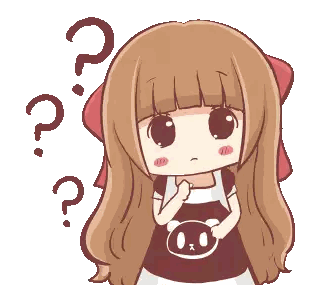 Girl with Brown Hair Bear Shirt Question Marks