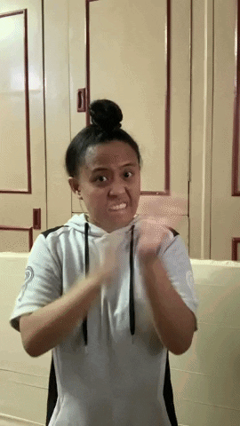 Girl With Bun Making Funny Face