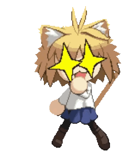 Girl With Cat Ear and Yellow Star