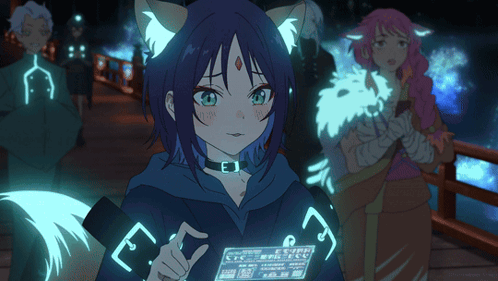 Girl With Cat Ear Holding Paper Saying Escape