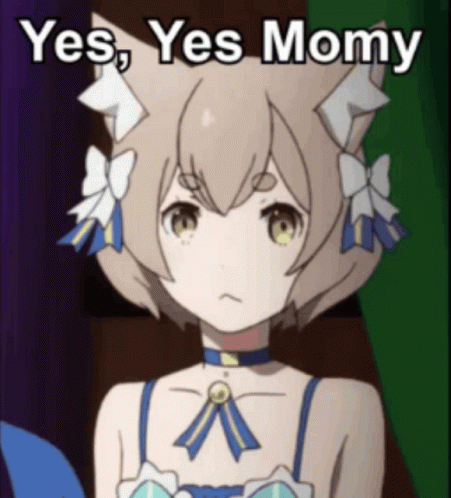 Girl with Cat Ear Saying Yes Yes Momy