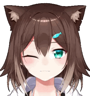 Girl with Cat Ears and Fish in Hair