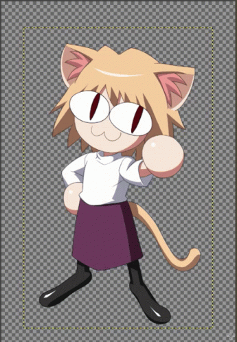 Girl with Cat Ears and Glasses