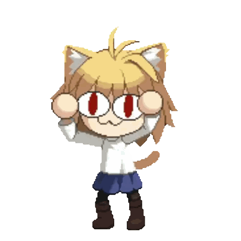 Girl With Cat Ears and Red Eyes