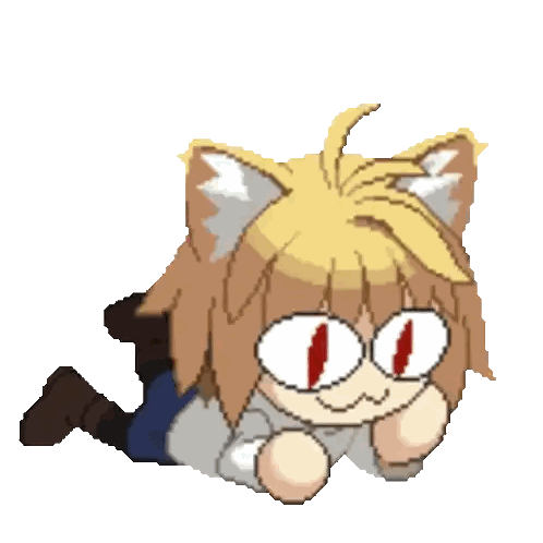 Girl With Cat Ears and Red Eyes