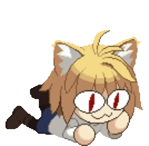Girl With Cat Ears and Red Eyes