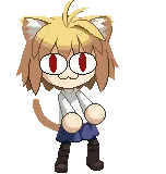 Girl With Cat Ears and Red Eyes