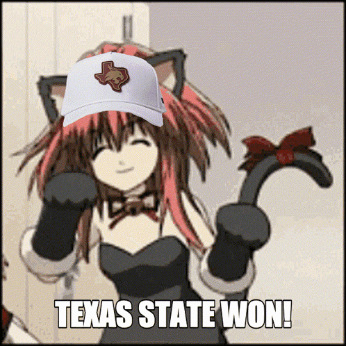 Girl With Cat Ears in Texas State Won Hat