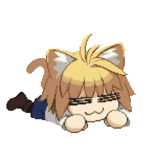 Girl With Cat Ears Lying on Floor