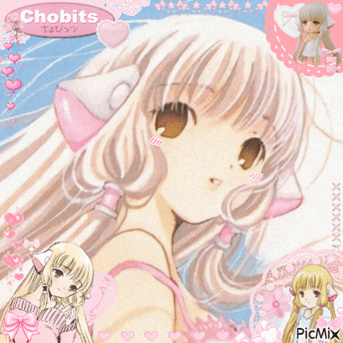 Girl With Chobits Text GIF
