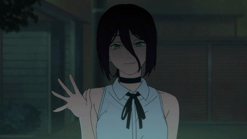 Girl with Choker Smiling Peace Sign