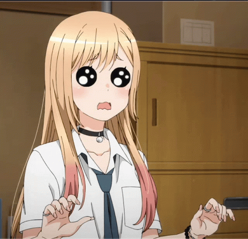 Girl With Choker Surprised Expression