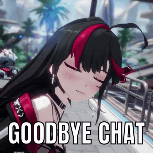Girl With Closed Eyes Goodbye Chat
