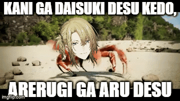 Girl With Crab Kani Ga Daisuki Desu Kedo Arerugi GIF