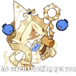 Girl with Crown and Hammer Saying Me When I Get You