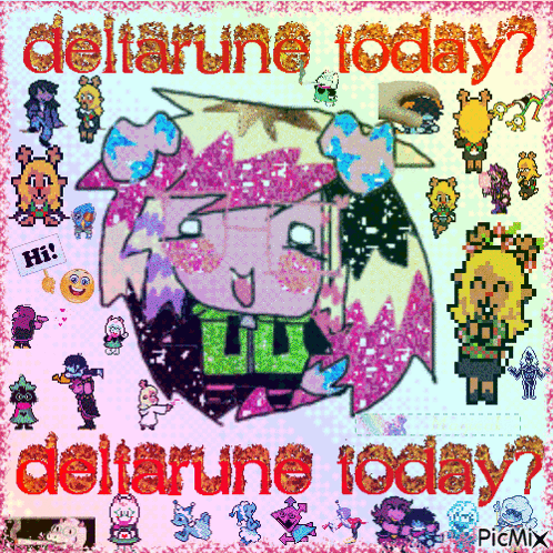 Girl With Deltarune Today In Red GIF
