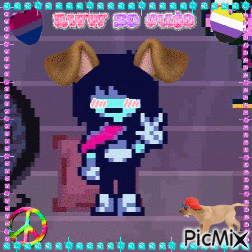 Girl With Dog Ears And Peace Sign Picmix GIF