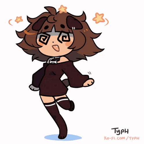 Girl with Dog's Head and Name Typh