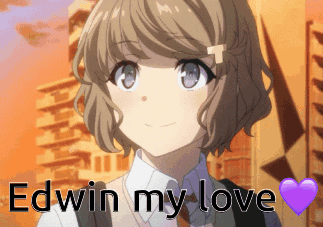 Girl With Edwin My Love GIF