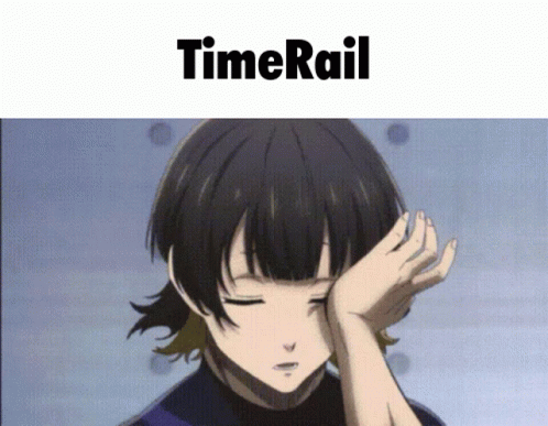 Girl With Eyes Closed And Timerail Text GIF