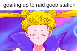 Girl With Eyes Closed Gearing Up To Raid Goob Station GIF